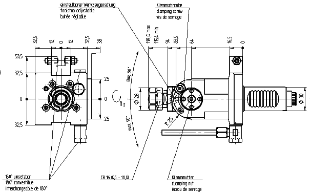 SCHAUBLIN приводной инструмент (головка) для станков